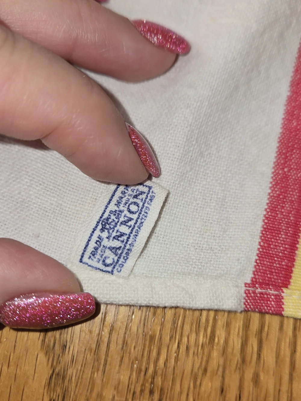 Vintage Cannon Embroidered Kitchen Towels Set of 8 Retro Handmade Cotton